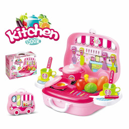 2-in-1 Kids Kitchen Cook Pretend Play Set